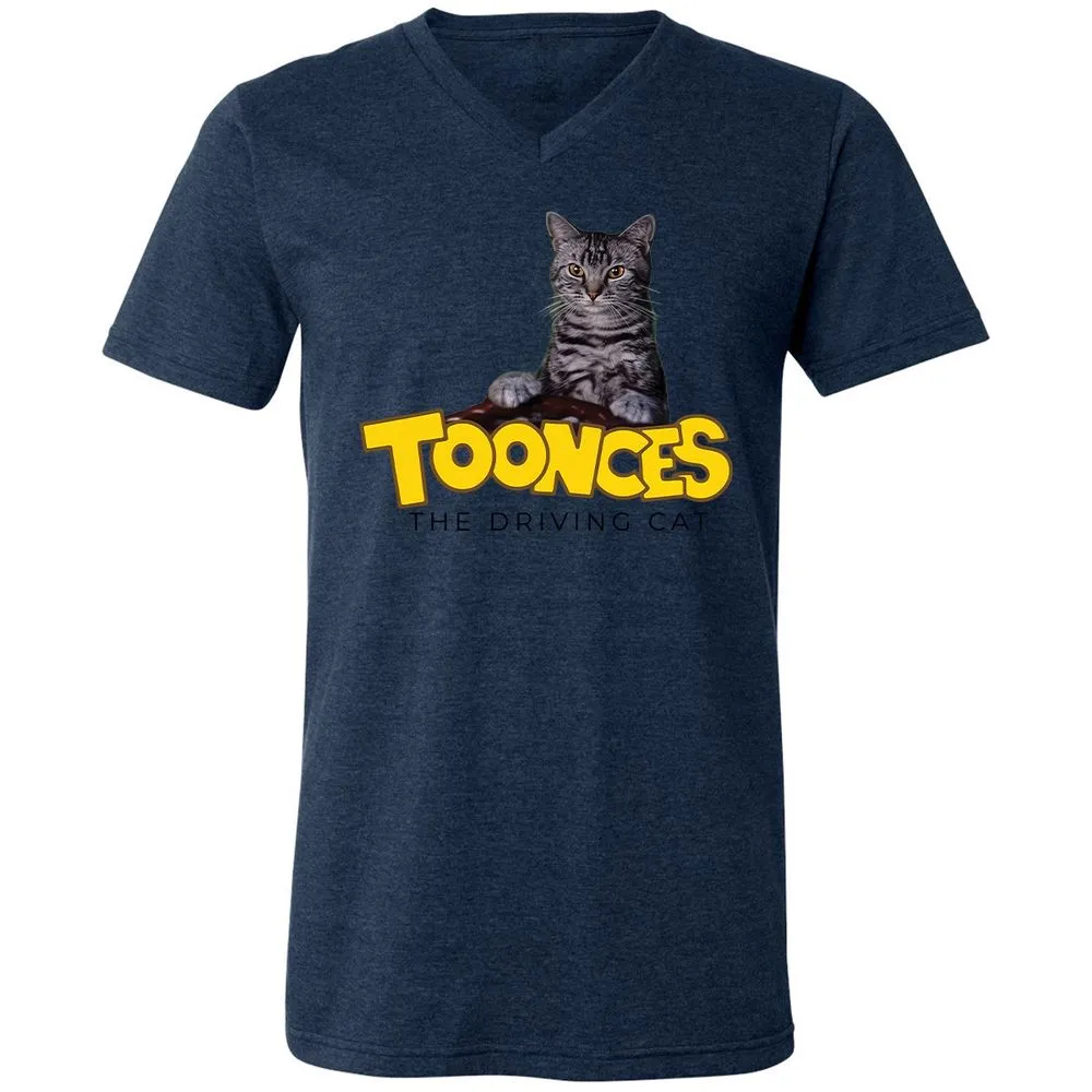Unisex V-Neck T-Shirt - SN7WGWV3 - Heather Navy - 13