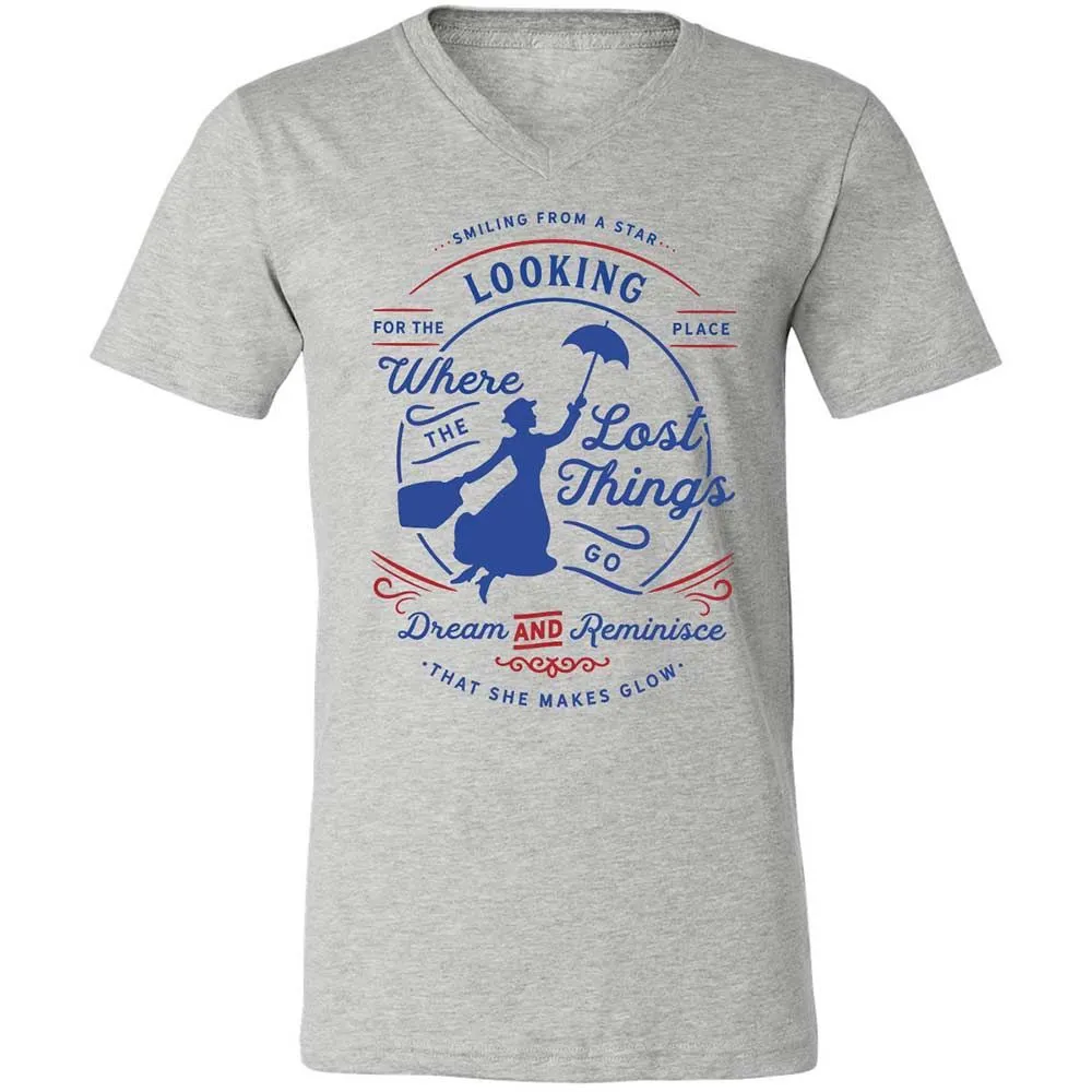 Unisex V-Neck T-Shirt - JJDKJW57 - Athletic Heather - 2
