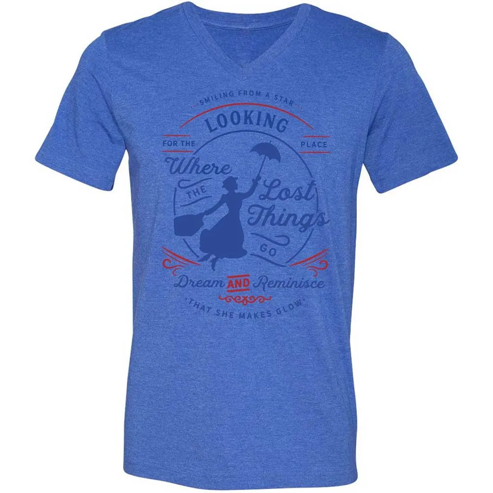 Unisex V-Neck T-Shirt - JJDKJW57 - Heather True Royal - 4