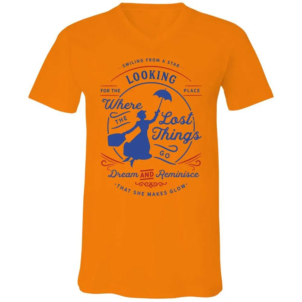 Unisex V-Neck T-Shirt - JJDKJW57 - Orange - 7