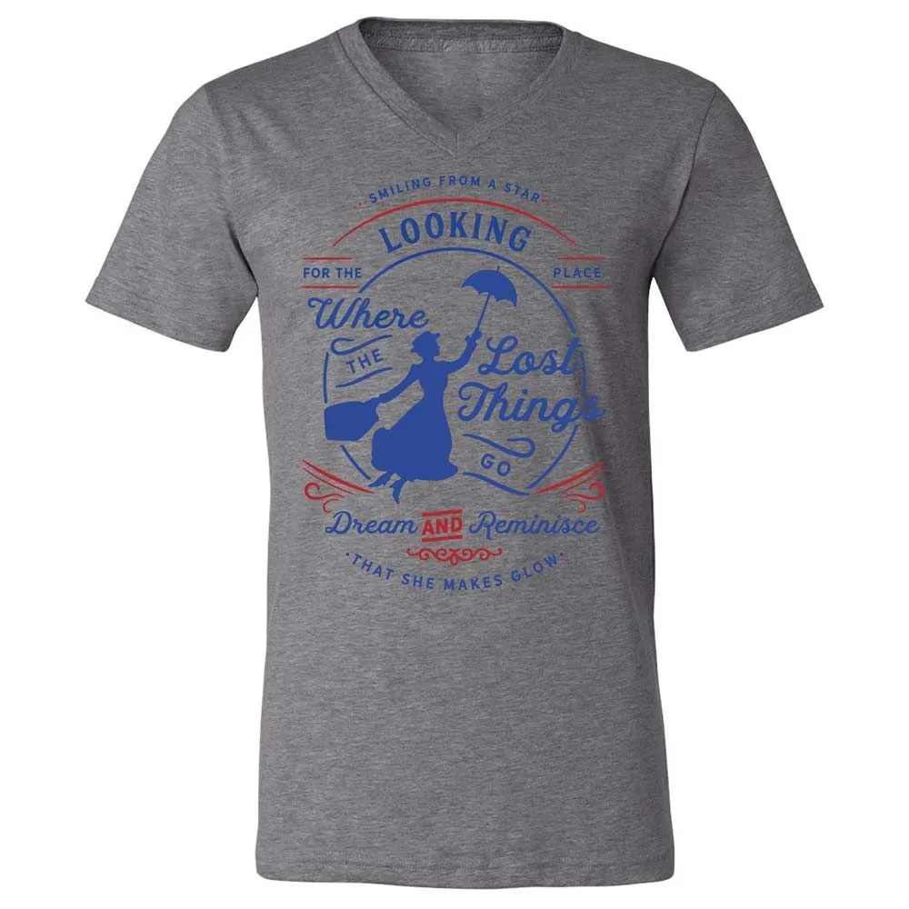 Unisex V-Neck T-Shirt - JJDKJW57 - Deep Heather - 9