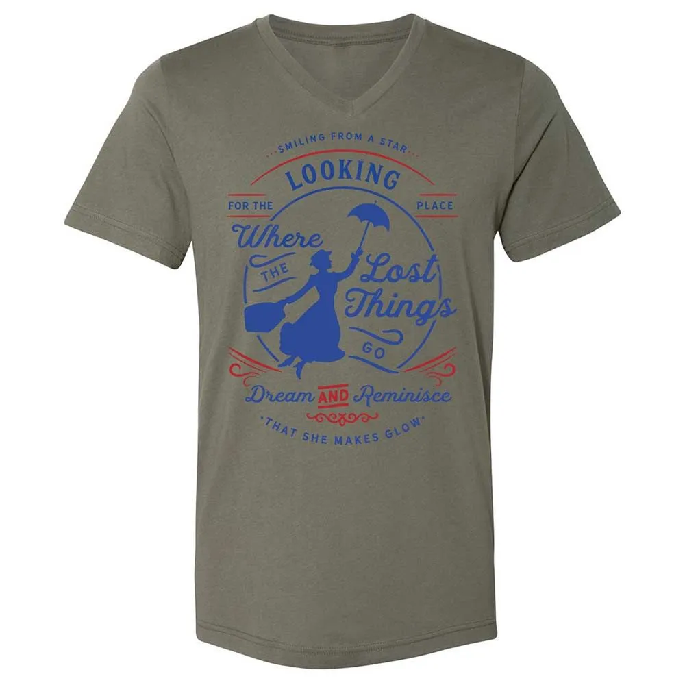 Unisex V-Neck T-Shirt - JJDKJW57 - Military Green - 15