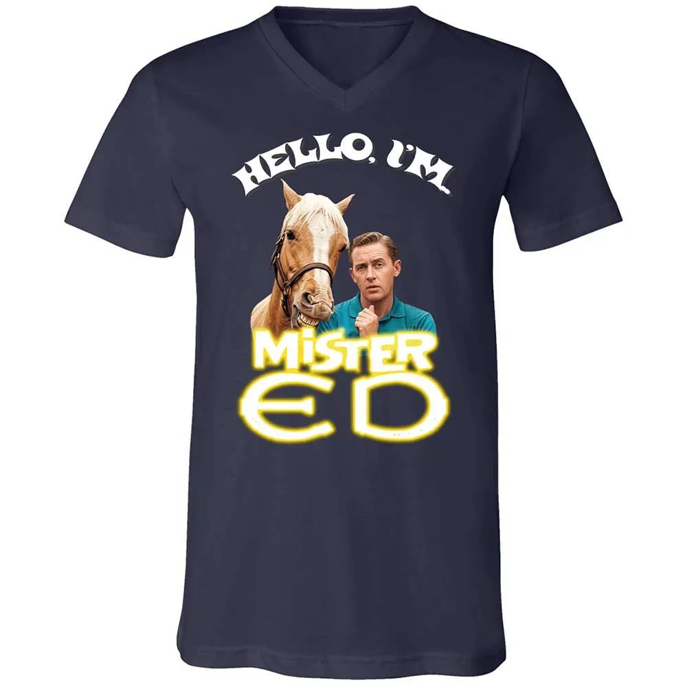 Unisex V-Neck T-Shirt - 95HM1K56 - Navy - 2