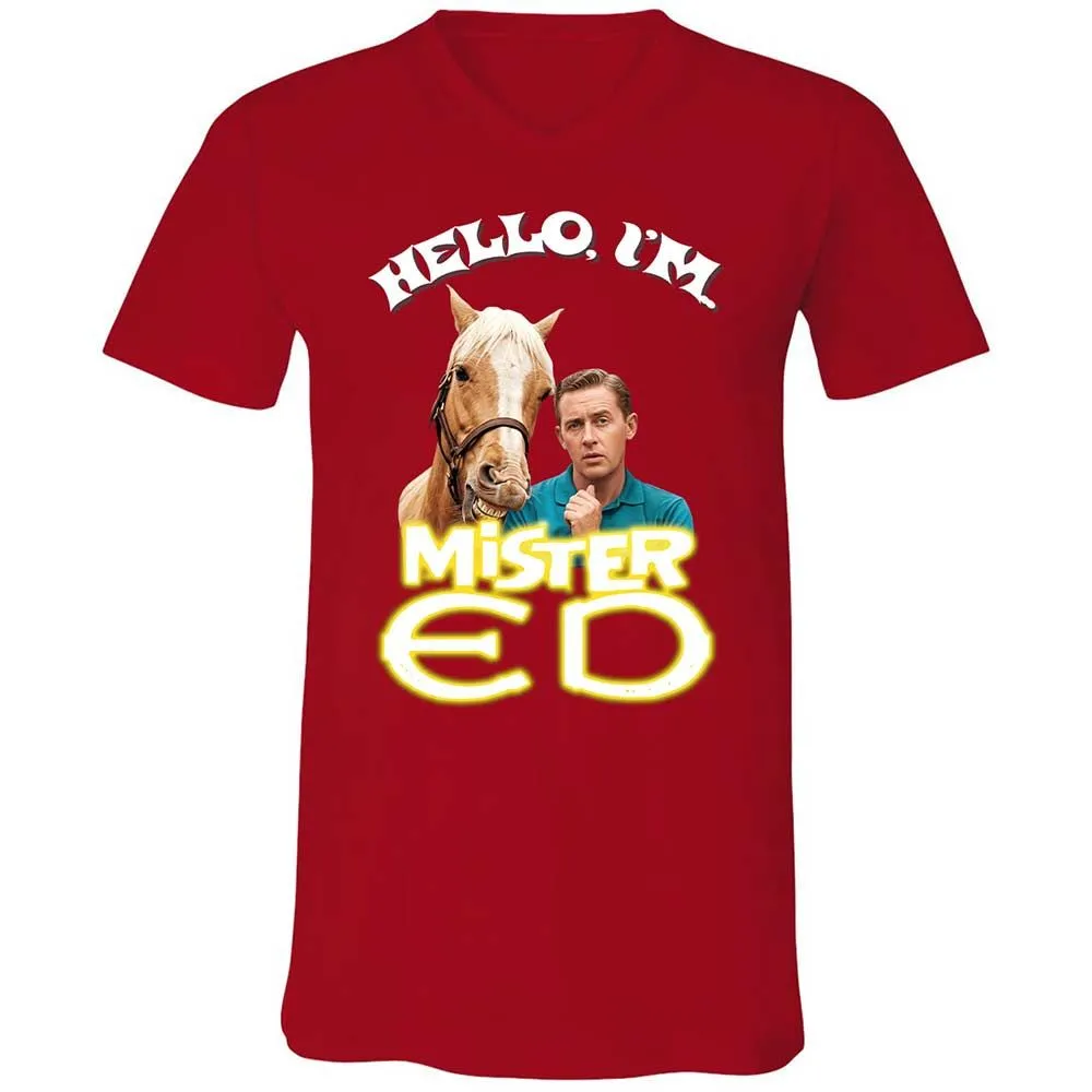 Unisex V-Neck T-Shirt - 95HM1K56 - Red - 6