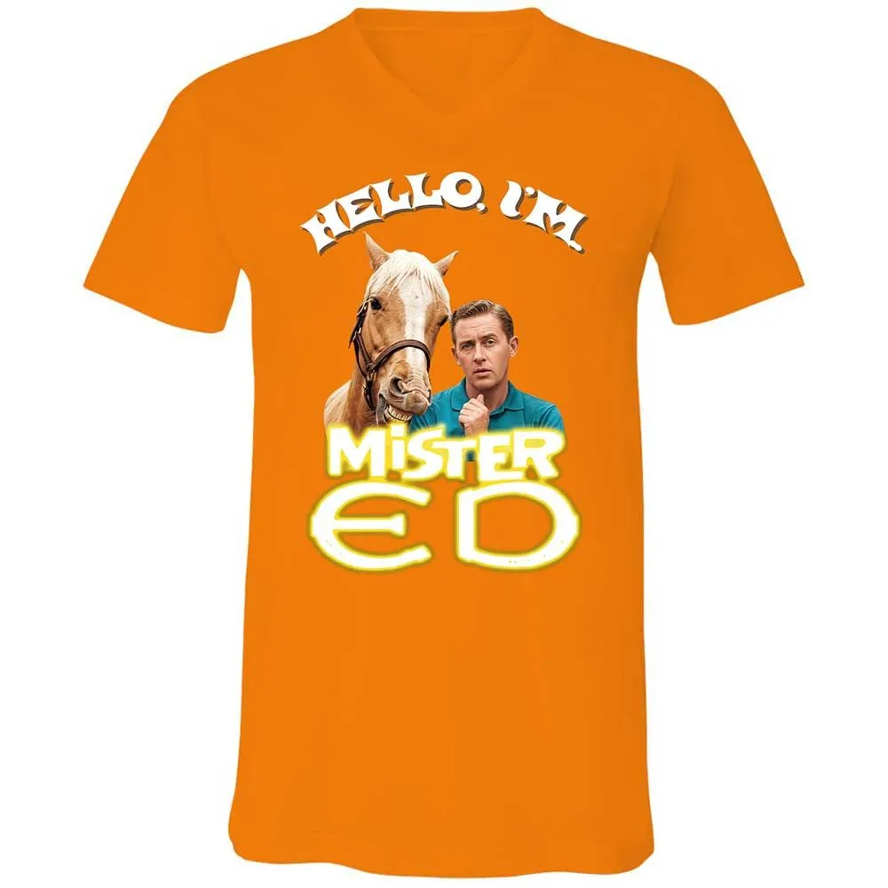Unisex V-Neck T-Shirt - 95HM1K56 - Orange - 12