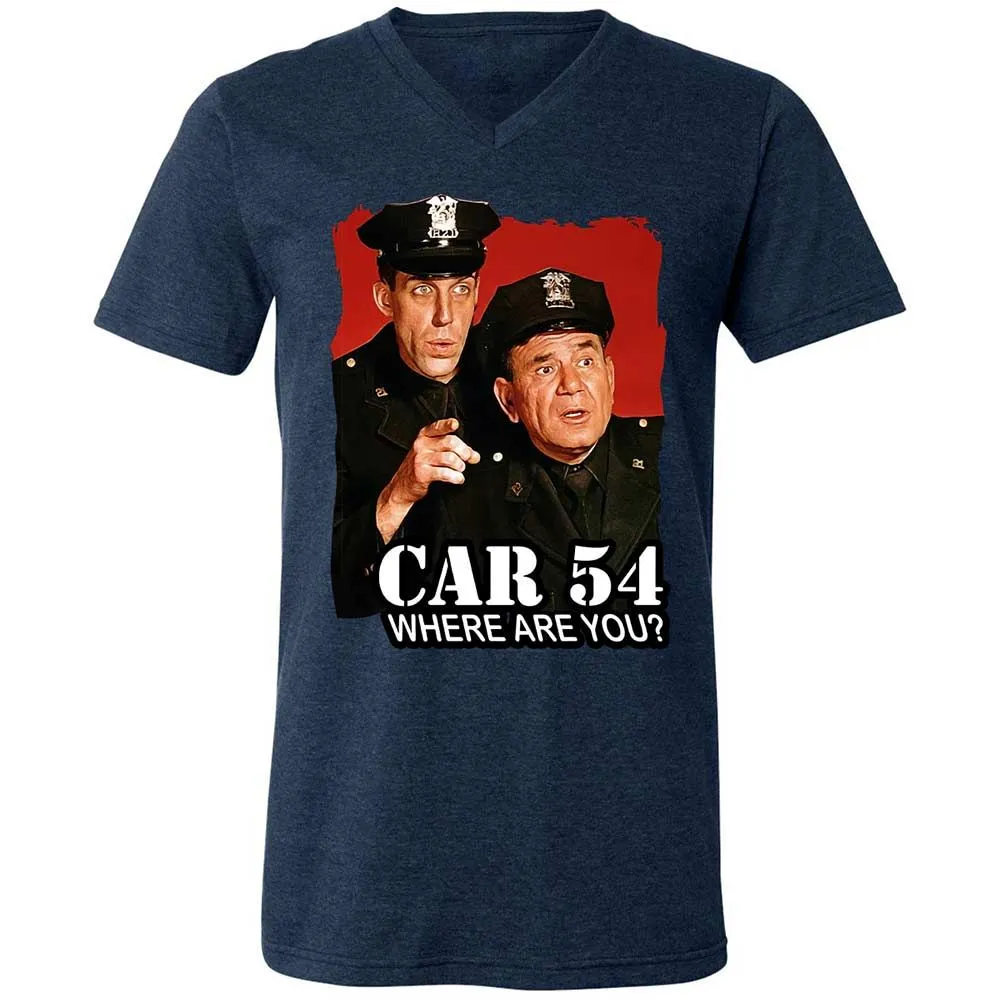 Unisex V-Neck T-Shirt - G4WAZ7GJ - Heather Navy - 3