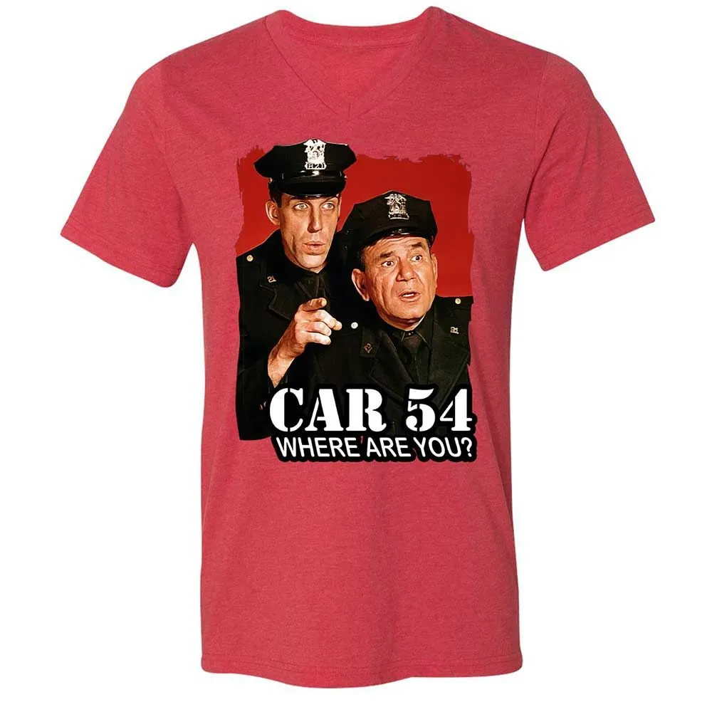 Unisex V-Neck T-Shirt - G4WAZ7GJ - Heather Red - 7