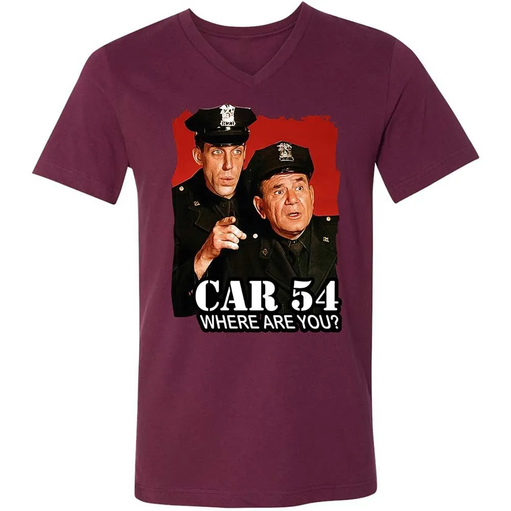 Unisex V-Neck T-Shirt - G4WAZ7GJ - Maroon - 8
