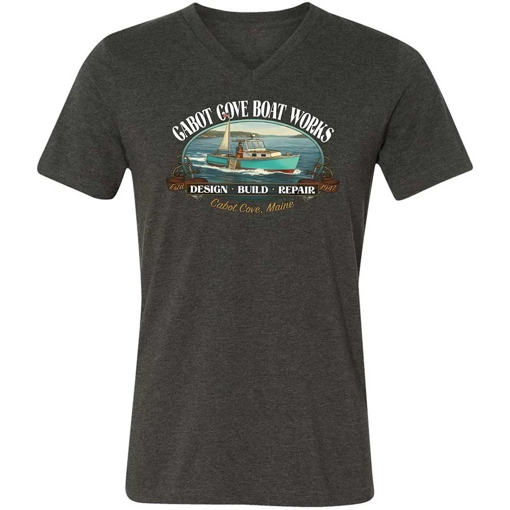 Unisex V-Neck T-Shirt - J2SSQL7E - Dark Grey Heather - 9