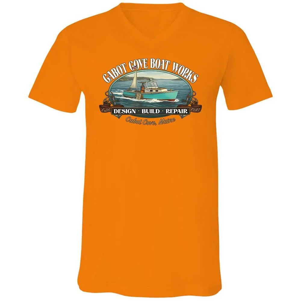 Unisex V-Neck T-Shirt - J2SSQL7E - Orange - 12