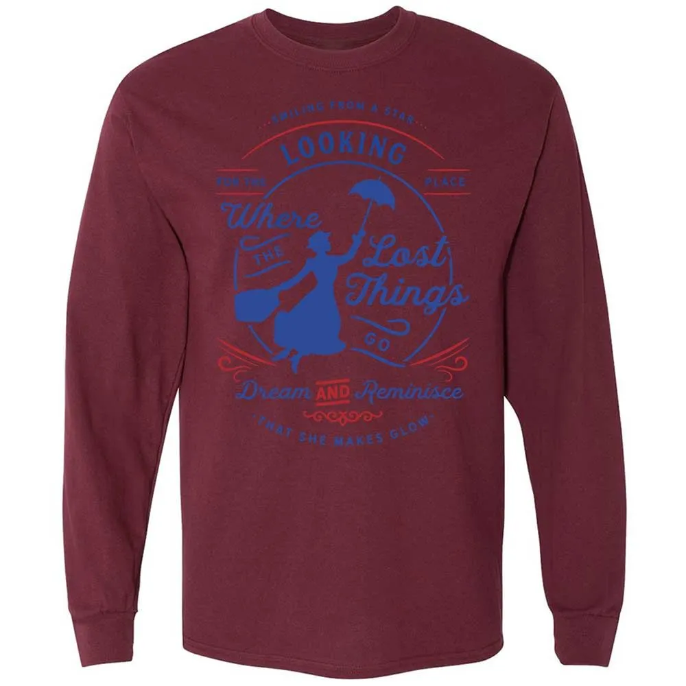 Long Sleeve T-Shirt - D8G1LR9V - Maroon - 16