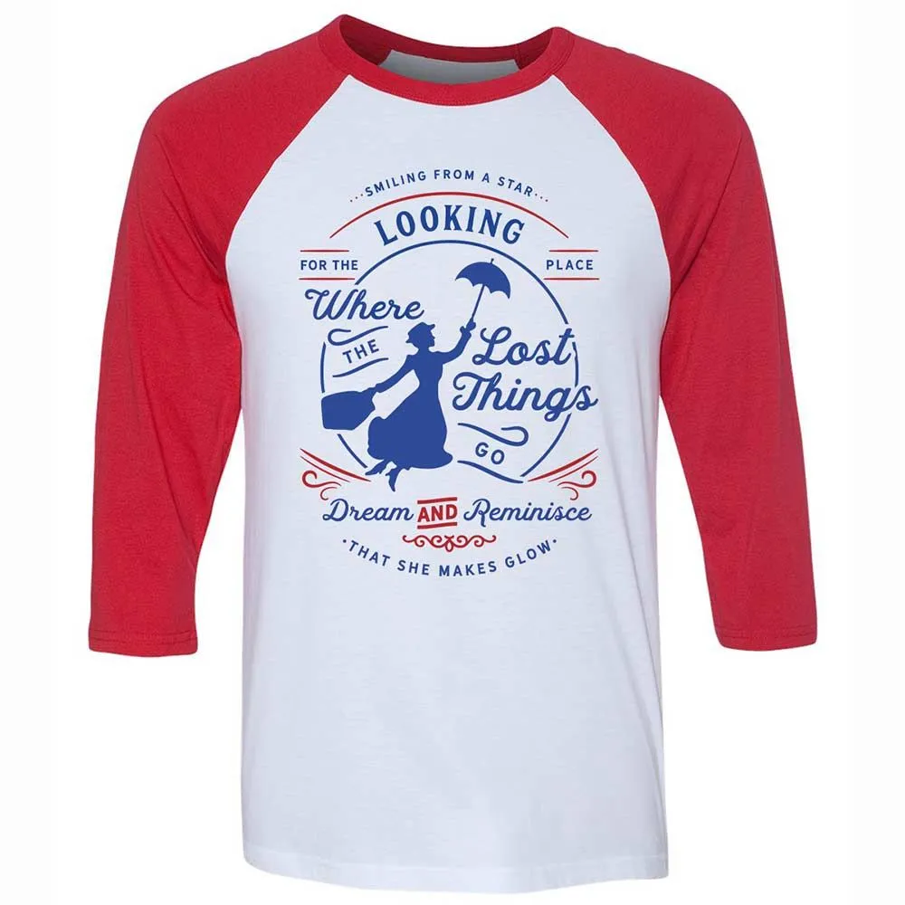 Unisex 3/4 Baseball Tee - 4FFJ1J7S - White/Red - 9