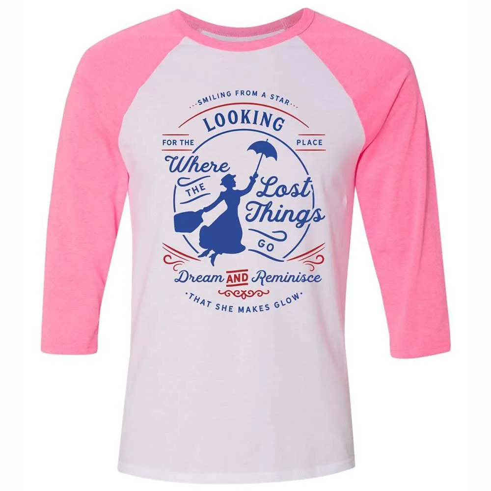 Unisex 3/4 Baseball Tee - 4FFJ1J7S - White/Neon Pink - 12