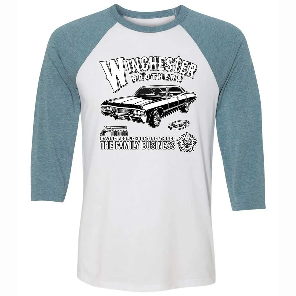 Unisex 3/4 Baseball Tee - RCXR2TAV - White/Denim - 3