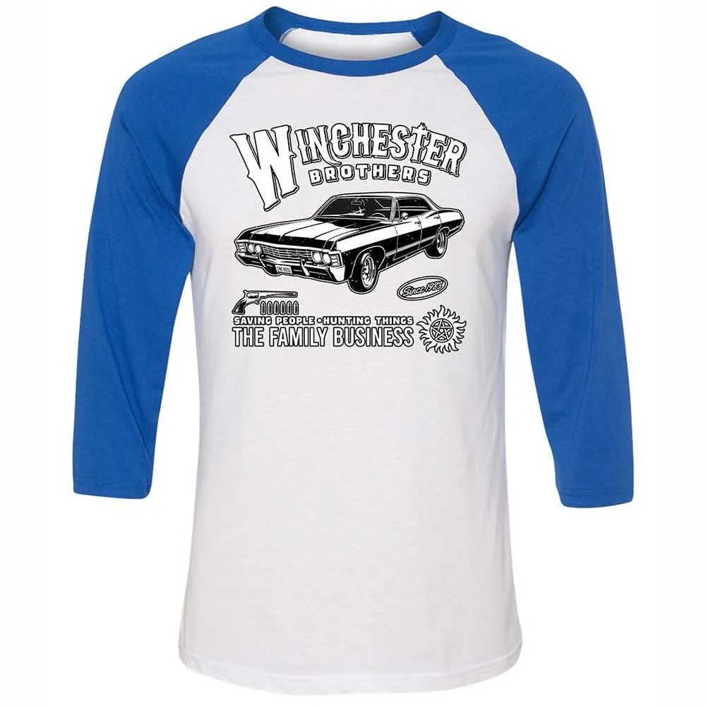 Unisex 3/4 Baseball Tee - RCXR2TAV - White/True Royal - 10