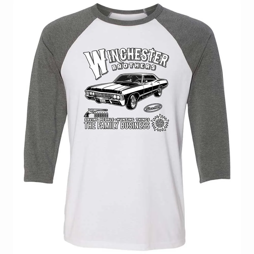 Unisex 3/4 Baseball Tee - RCXR2TAV - White/Deep Heather - 11