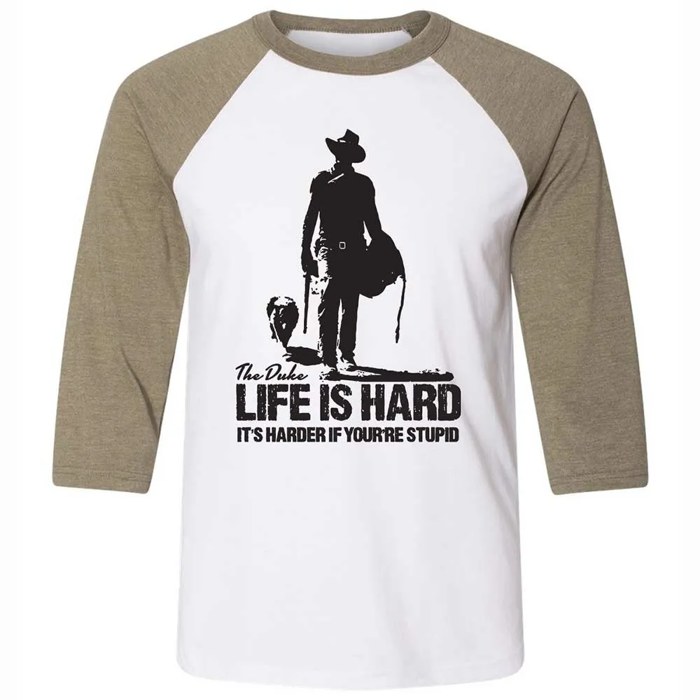 Life is hard - White/Heather Olive - 4