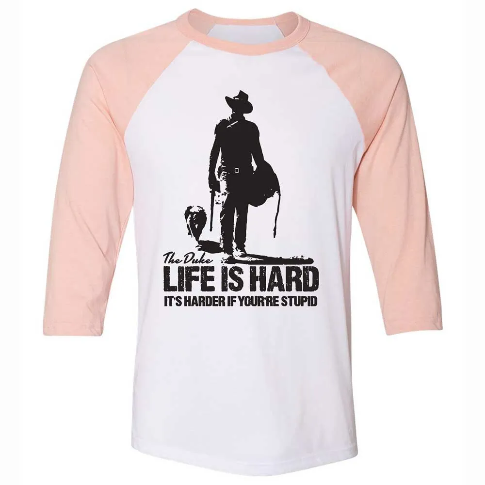 Life is hard - White/Heather Peach - 5