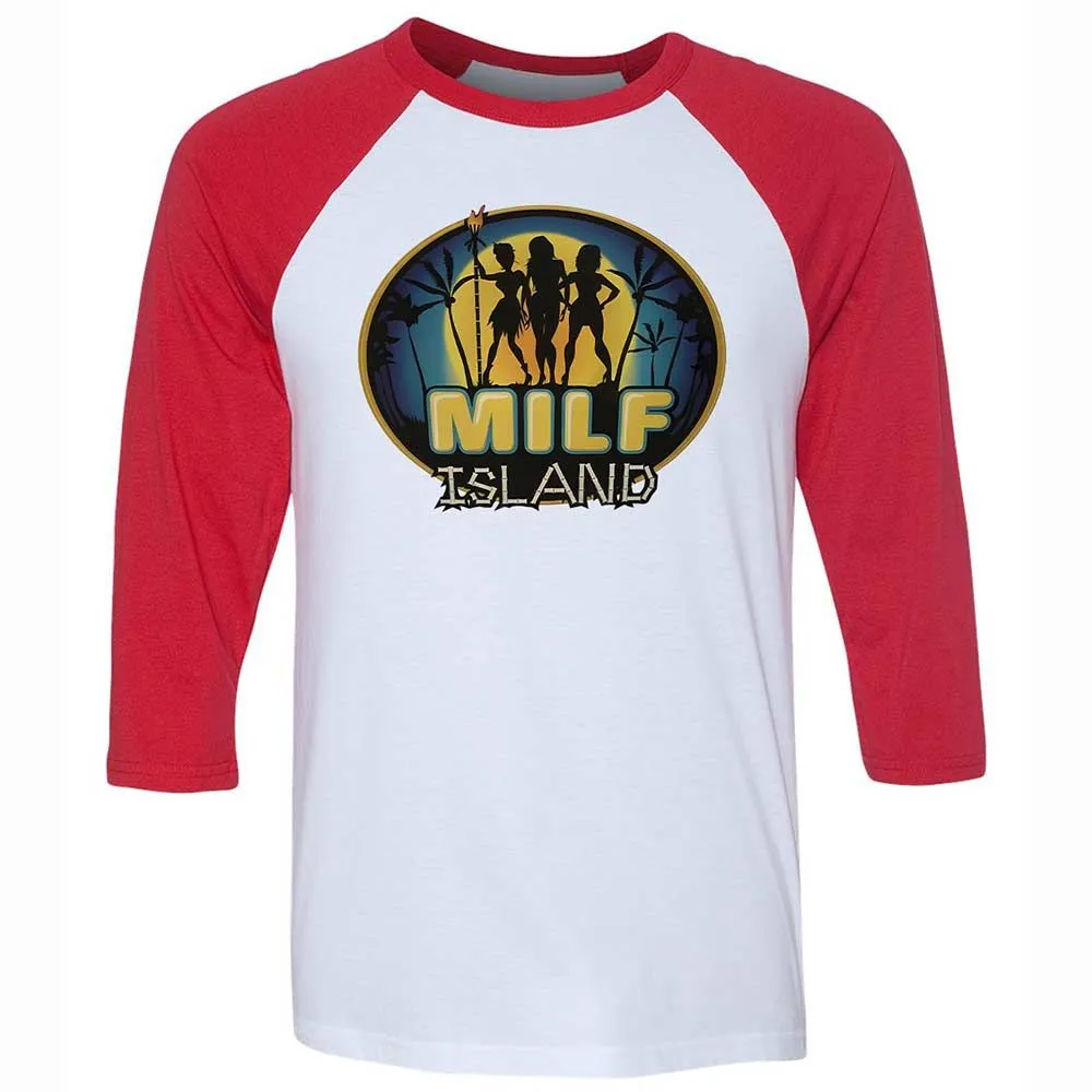Unisex 3/4 Baseball Tee - 5VPRWUKY - White/Red - 9