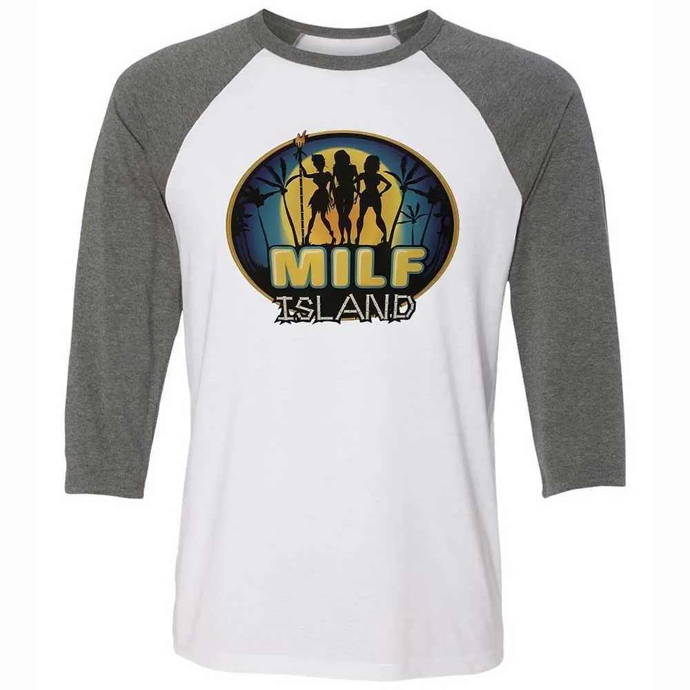 Unisex 3/4 Baseball Tee - 5VPRWUKY - White/Deep Heather - 11