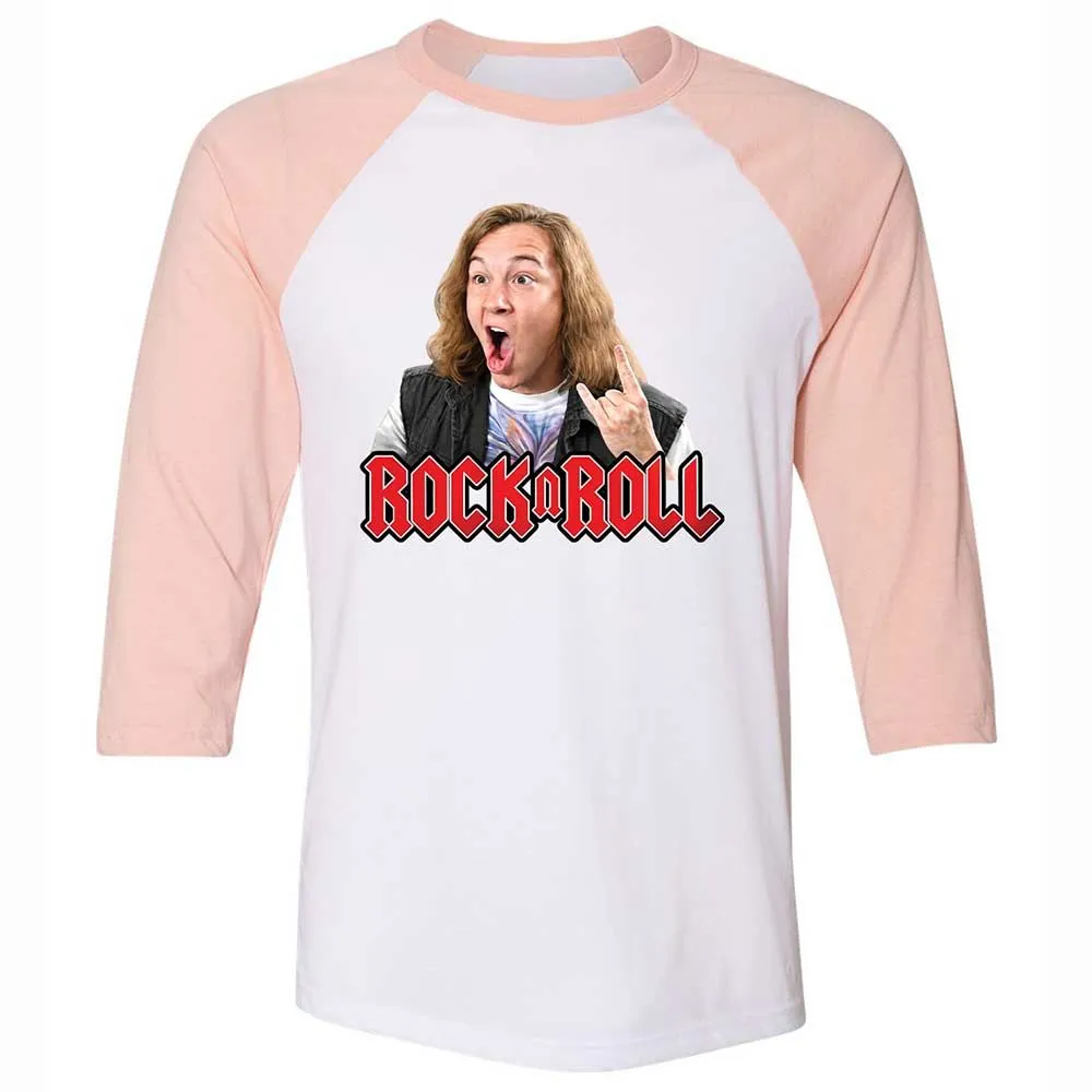 Unisex 3/4 Baseball Tee - DCXYUXAK - White/Heather Peach - 5