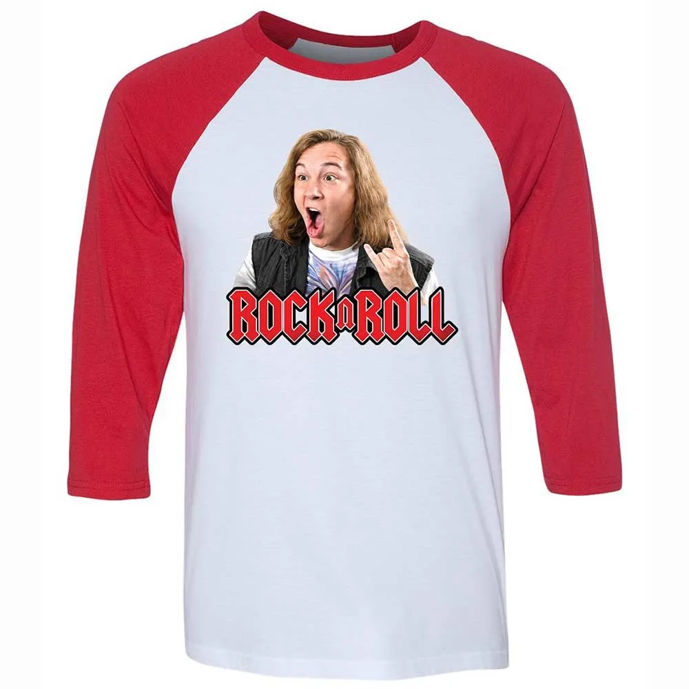 Unisex 3/4 Baseball Tee - DCXYUXAK - White/Red - 9