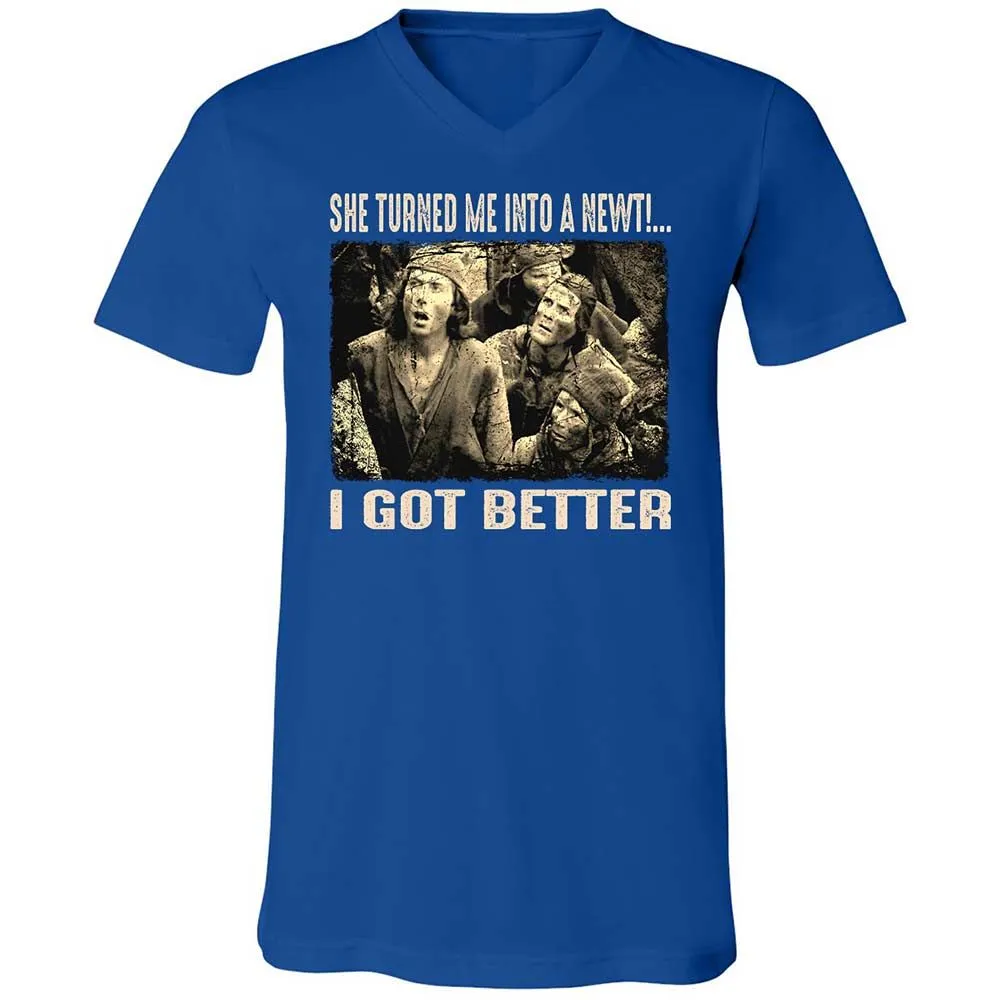 Unisex V-Neck T-Shirt - BPXQG833 - True Royal - 4
