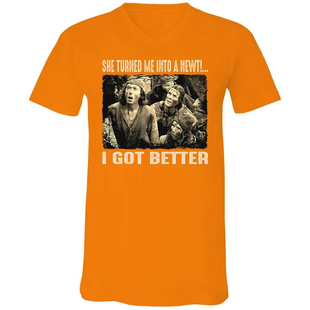 Unisex V-Neck T-Shirt - BPXQG833 - Orange - 12