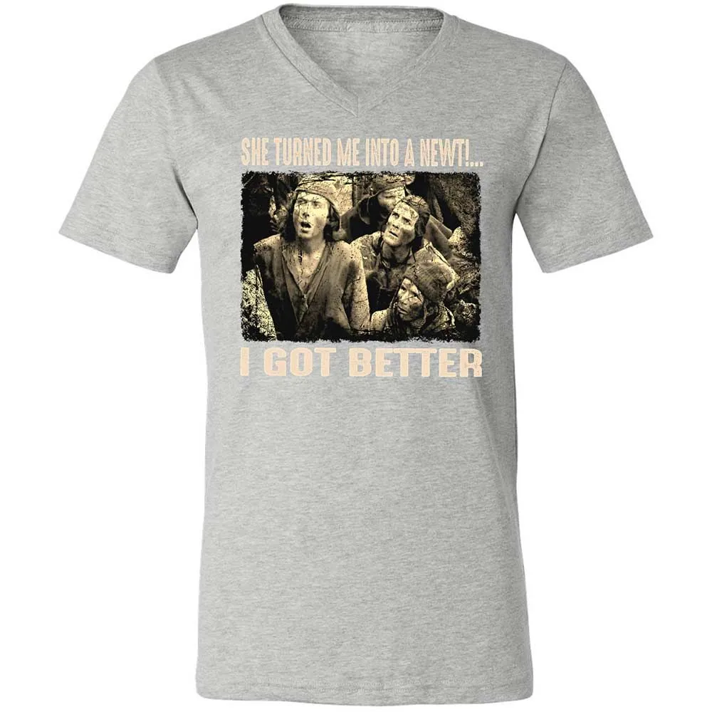 Unisex V-Neck T-Shirt - BPXQG833 - Athletic Heather - 15