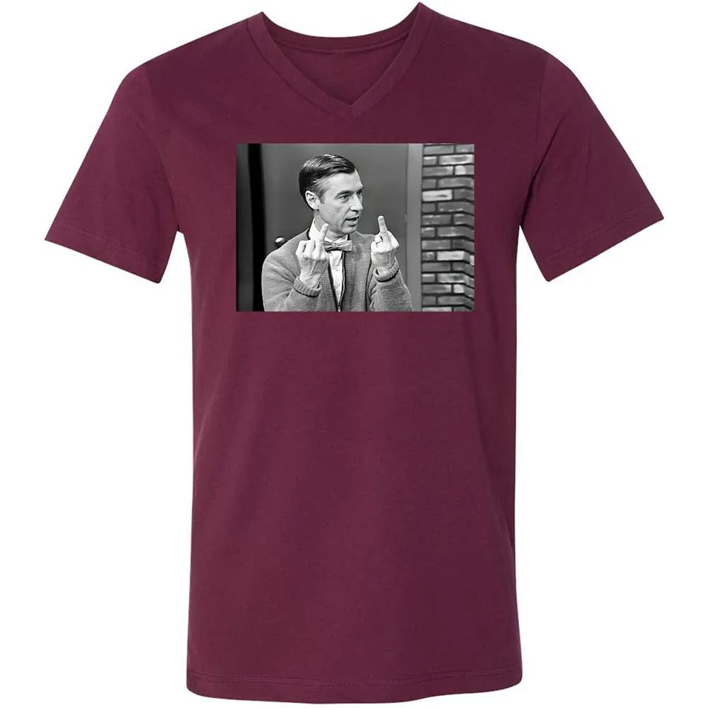 Unisex V-Neck T-Shirt - 2Y5HJG7Z - Maroon - 8