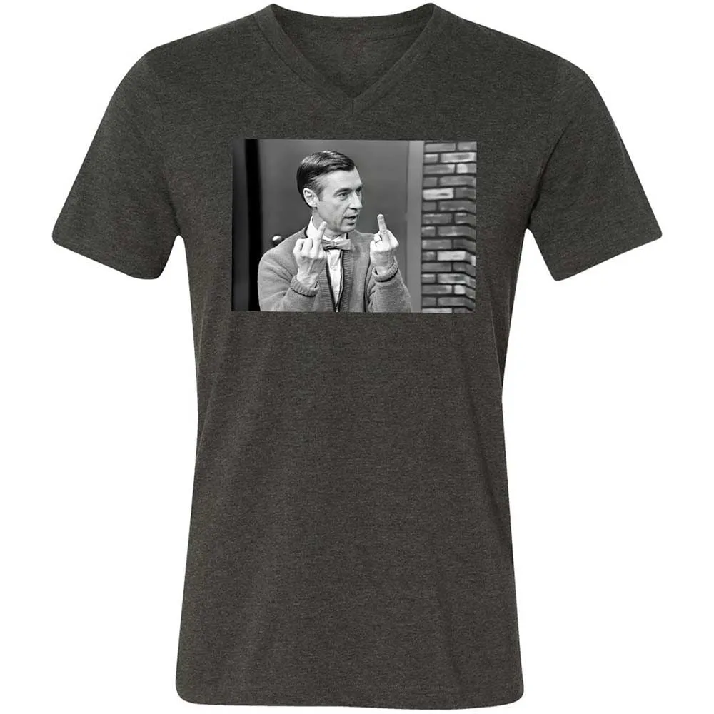Unisex V-Neck T-Shirt - 2Y5HJG7Z - Dark Grey Heather - 9
