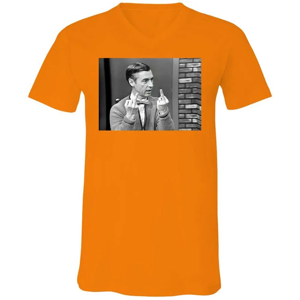 Unisex V-Neck T-Shirt - 2Y5HJG7Z - Orange - 12