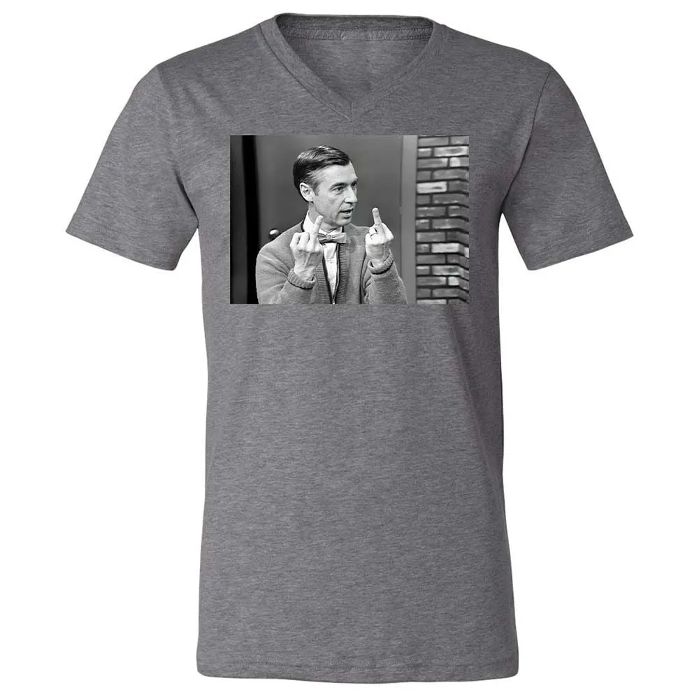 Unisex V-Neck T-Shirt - 2Y5HJG7Z - Deep Heather - 14