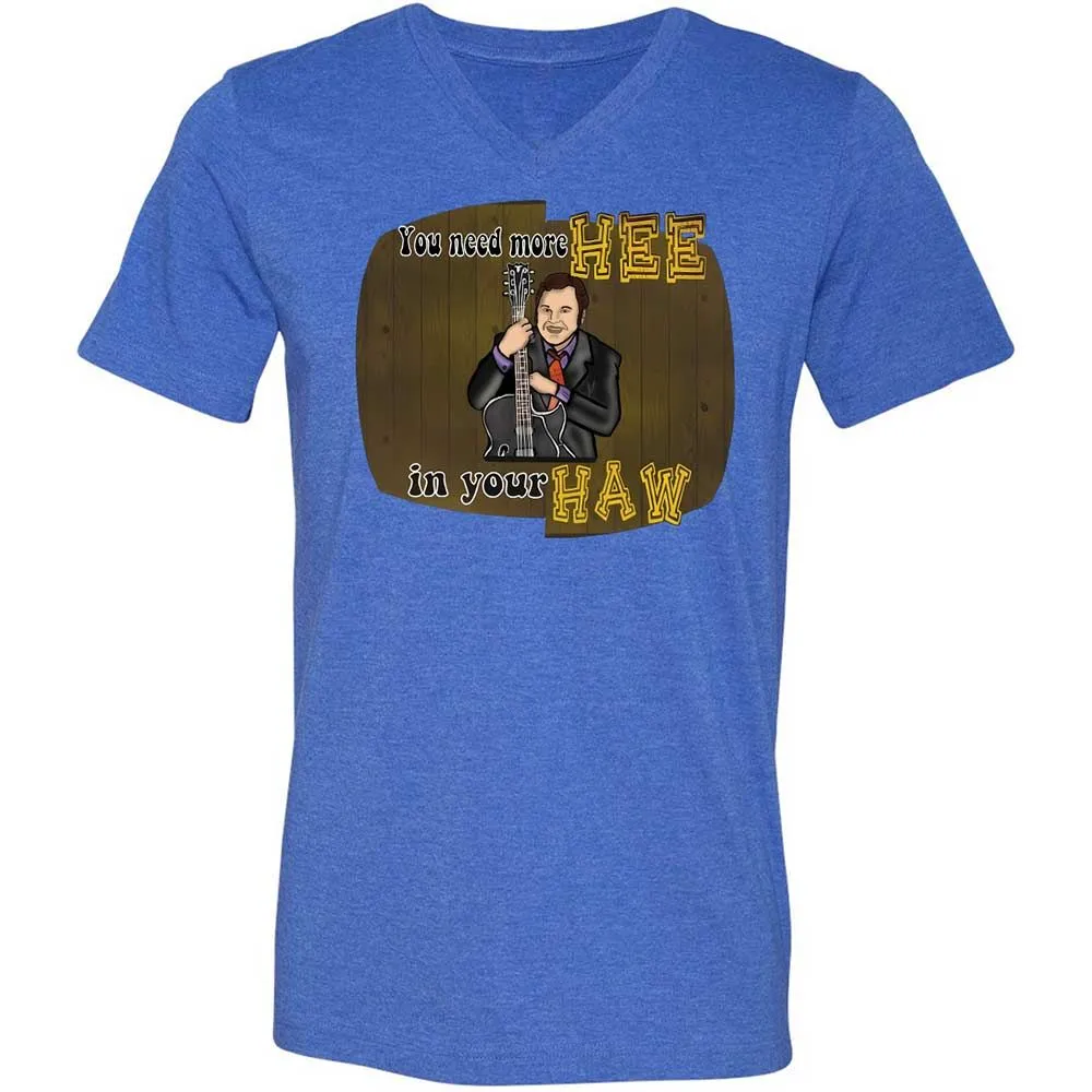 Unisex V-Neck T-Shirt - 3YR5NY3S - Heather True Royal - 4