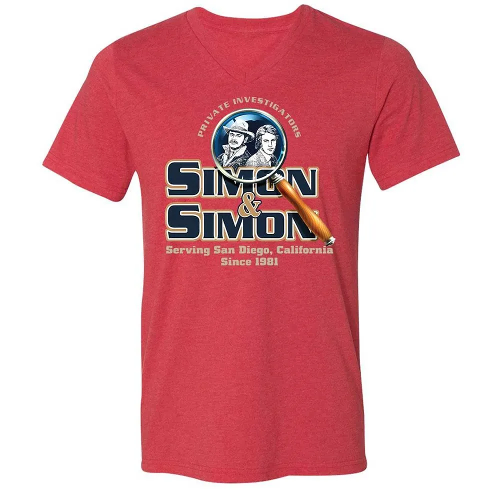 Unisex V-Neck T-Shirt - 8S9RMCVZ - Heather Red - 7
