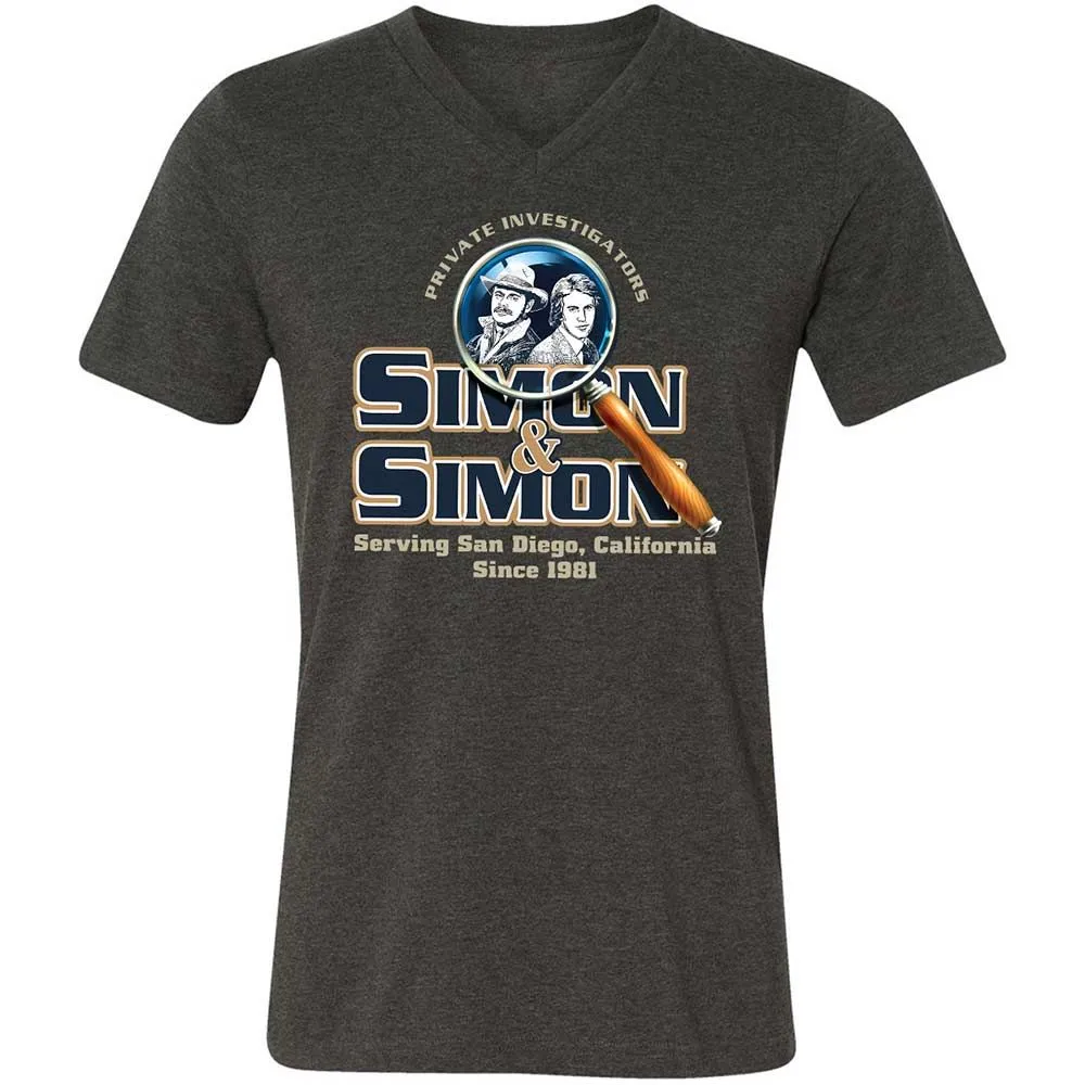 Unisex V-Neck T-Shirt - 8S9RMCVZ - Dark Grey Heather - 9