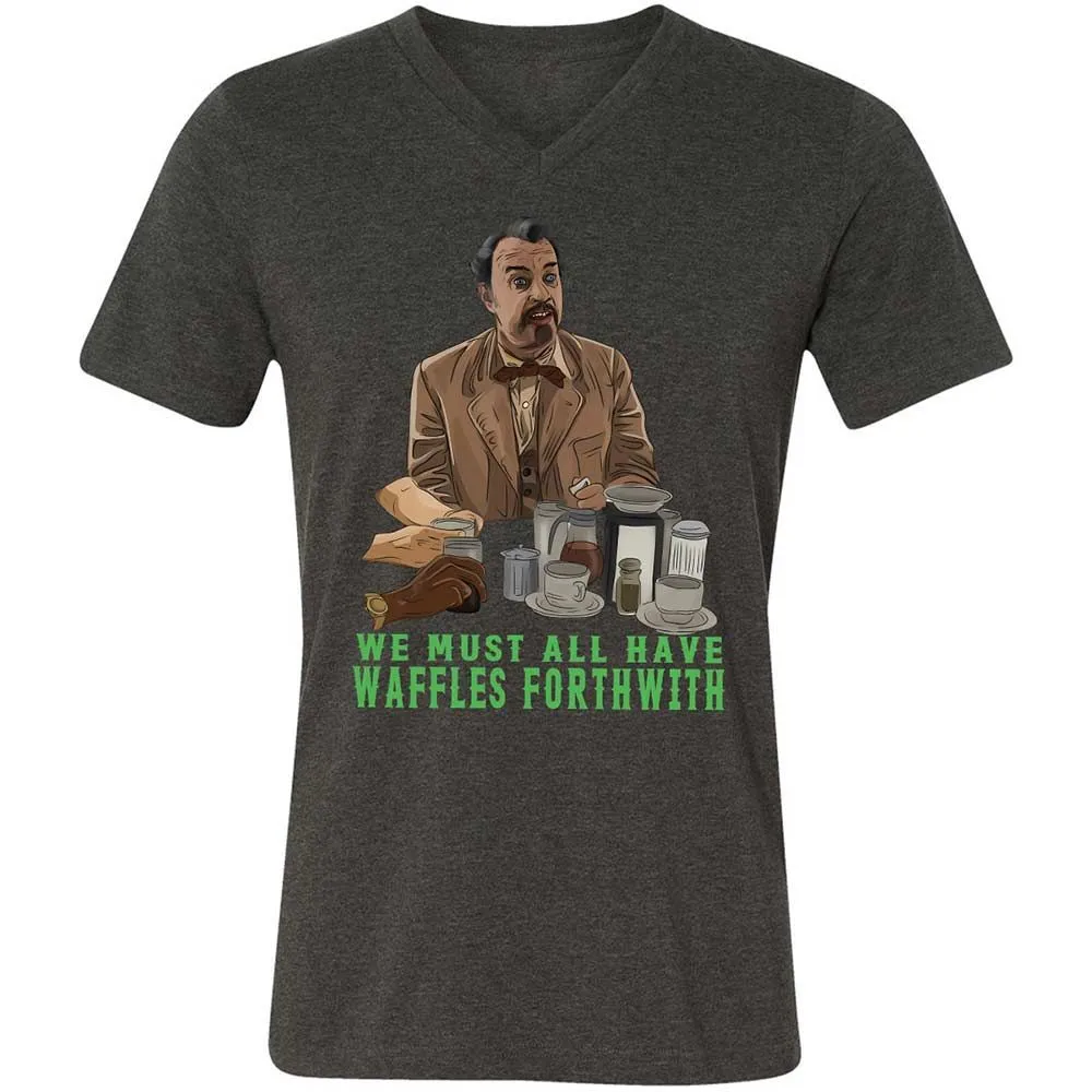 Unisex V-Neck T-Shirt - S9KFU46Y - Dark Grey Heather - 8