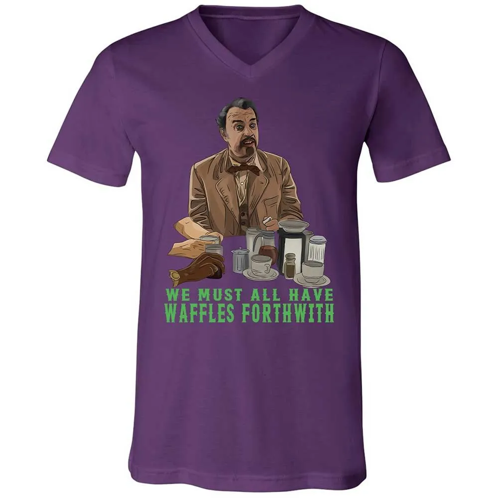 Unisex V-Neck T-Shirt - S9KFU46Y - Team Purple - 10