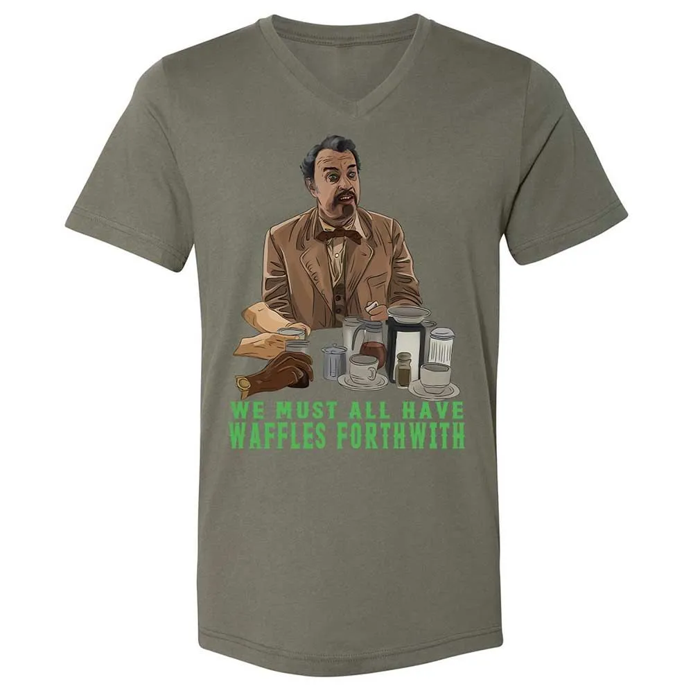 Unisex V-Neck T-Shirt - S9KFU46Y - Military Green - 15