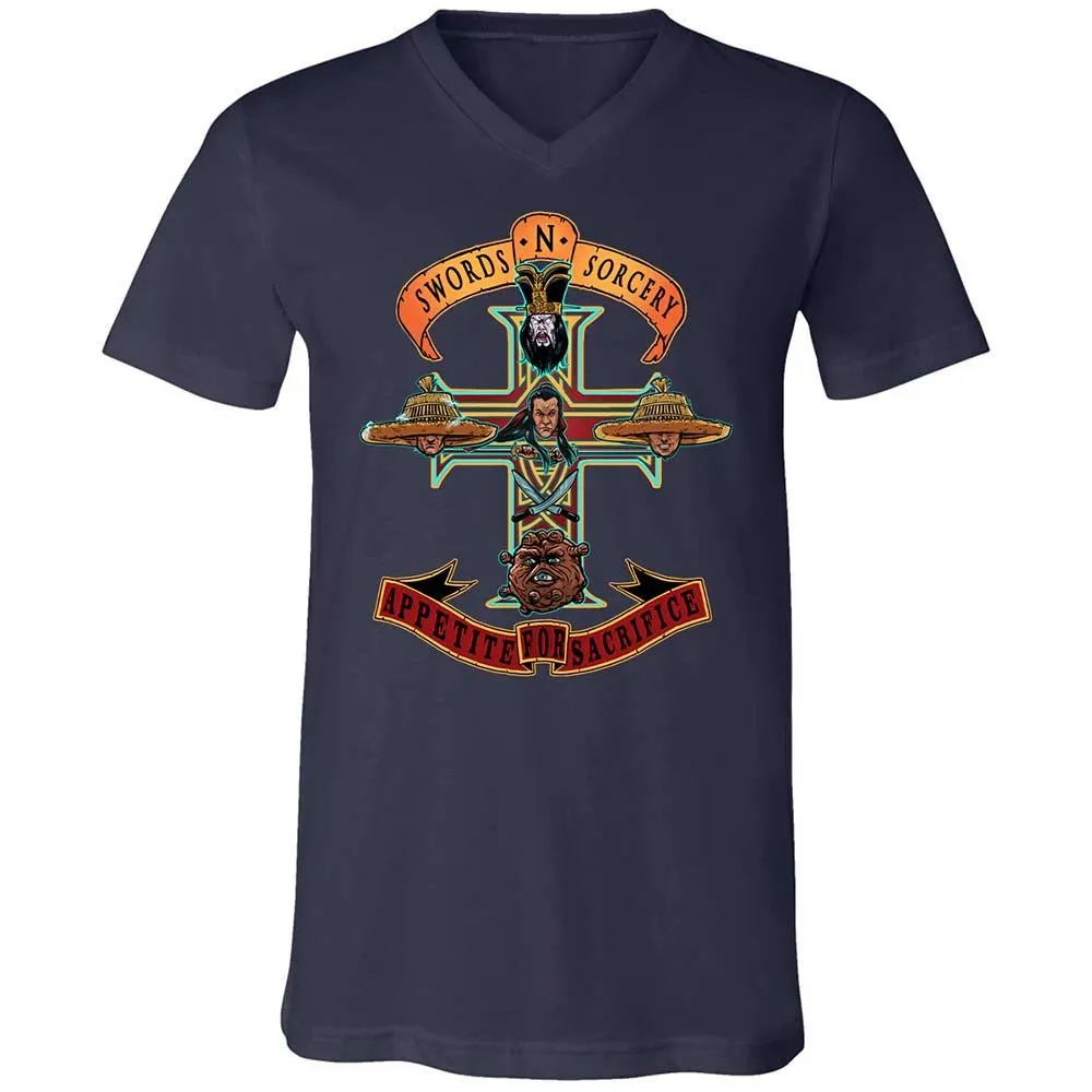 Unisex V-Neck T-Shirt - CNTNJ7CA - Navy - 2