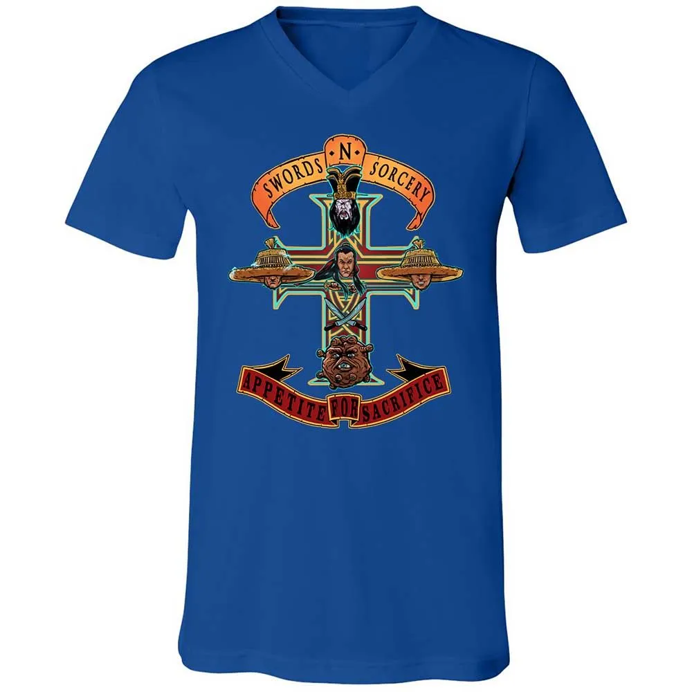 Unisex V-Neck T-Shirt - CNTNJ7CA - True Royal - 4