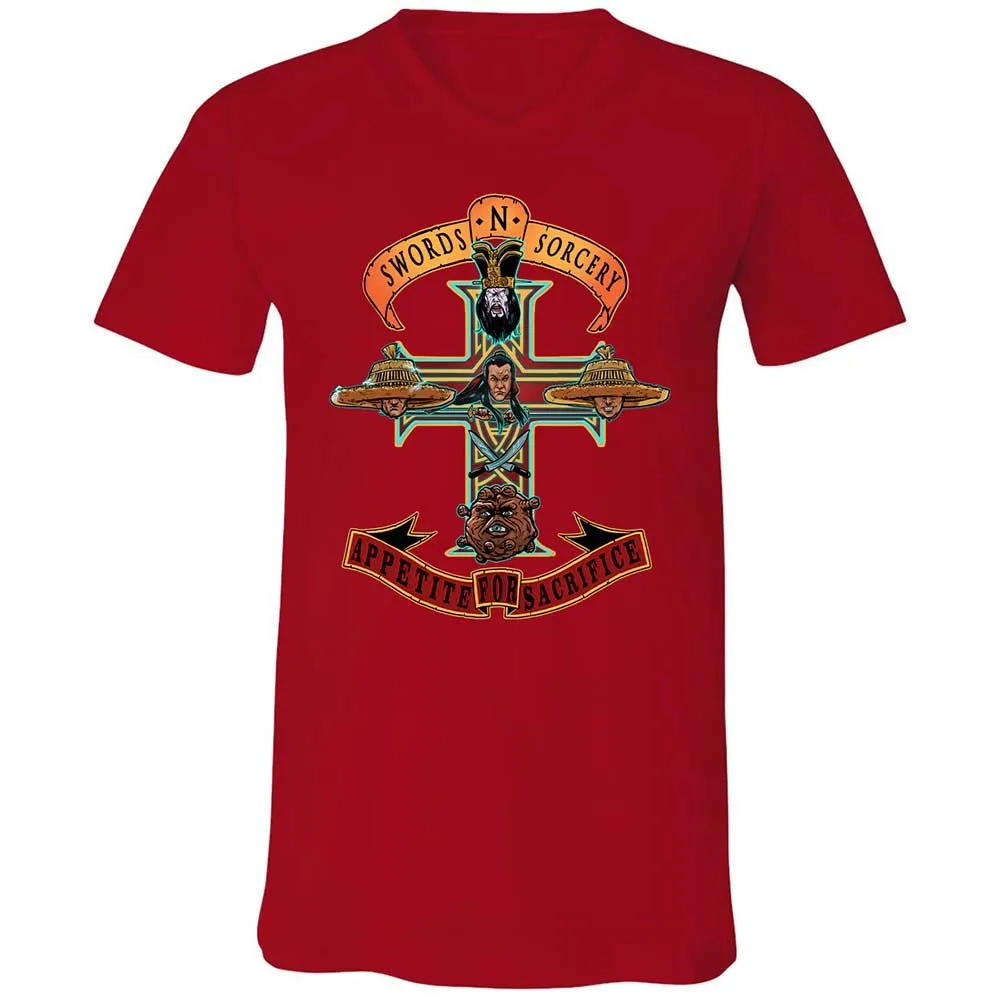 Unisex V-Neck T-Shirt - CNTNJ7CA - Red - 6