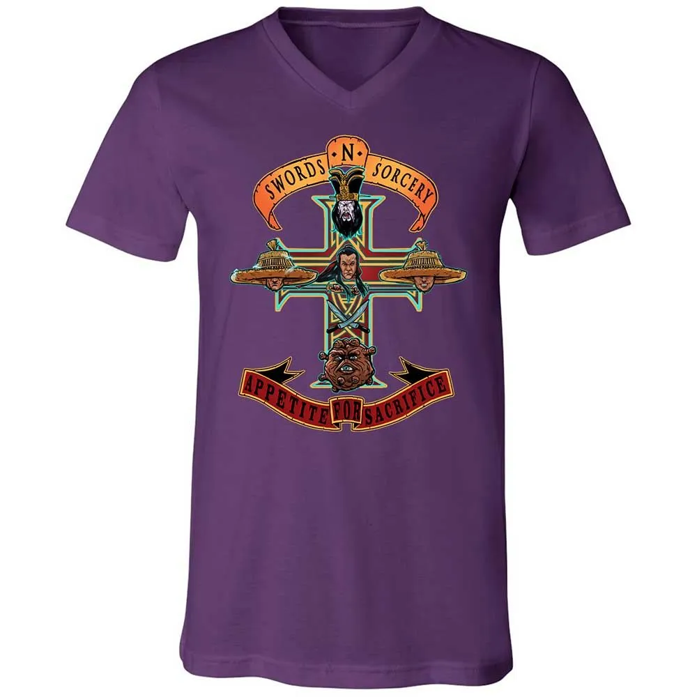 Unisex V-Neck T-Shirt - CNTNJ7CA - Team Purple - 10