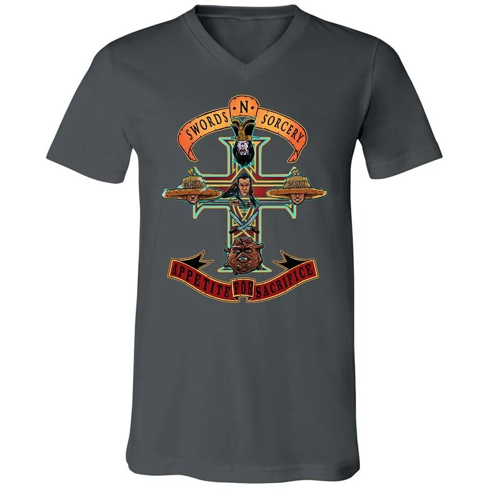 Unisex V-Neck T-Shirt - CNTNJ7CA - Asphalt - 13