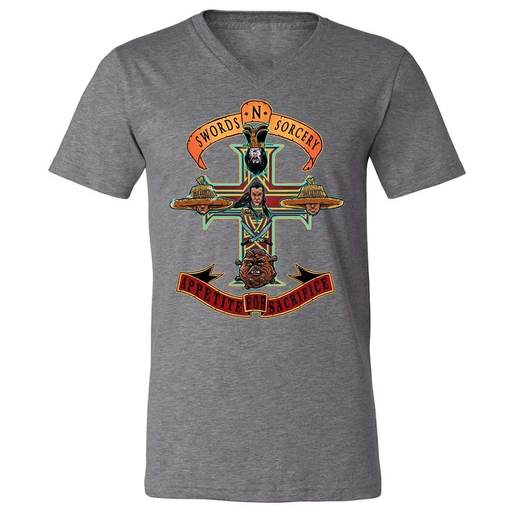 Unisex V-Neck T-Shirt - CNTNJ7CA - Deep Heather - 14