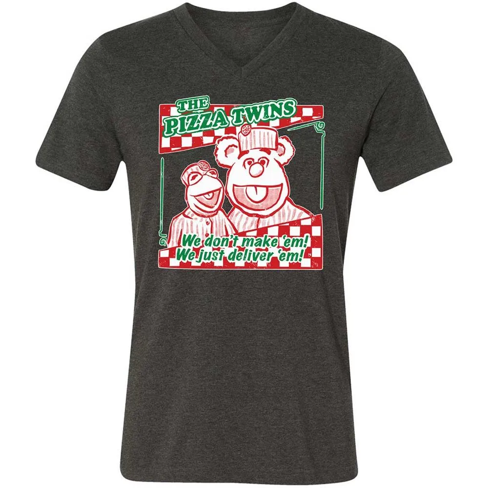 Unisex V-Neck T-Shirt - 7DL36N7L - Dark Grey Heather - 8