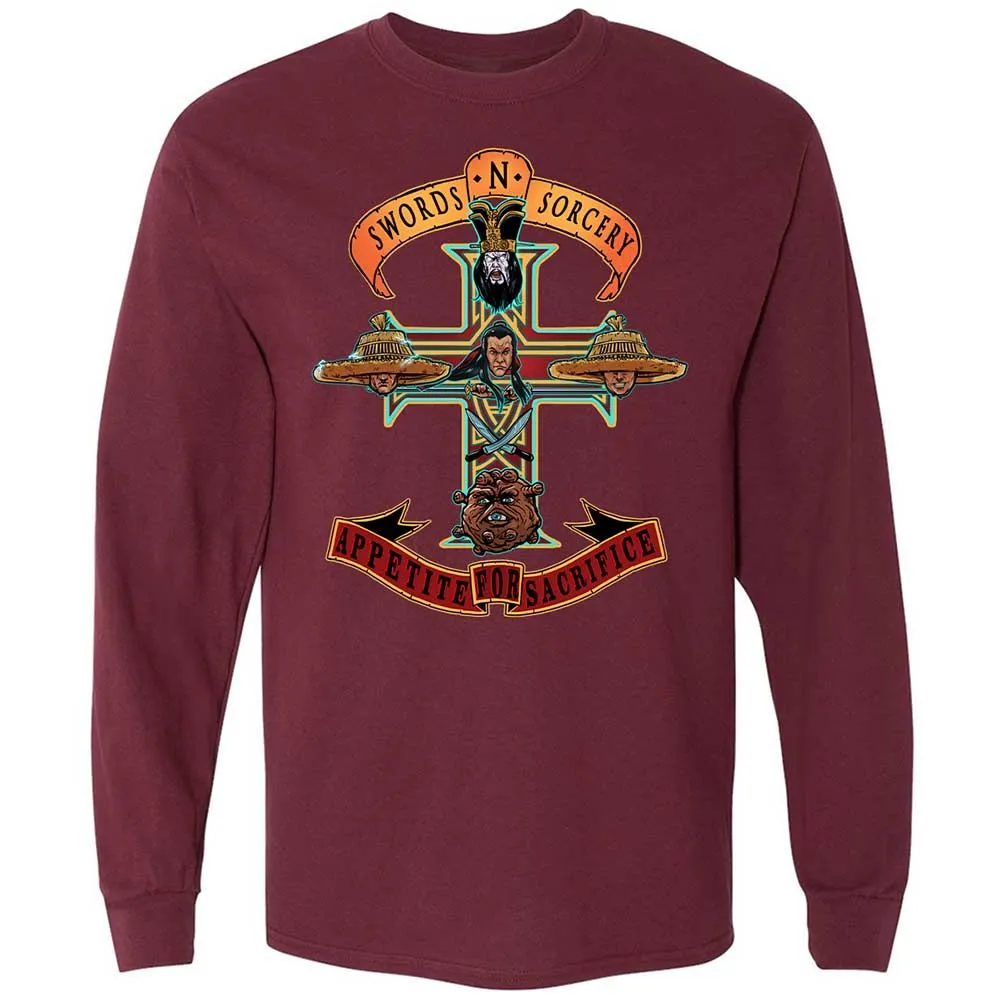 Long Sleeve T-Shirt - HTFCZABX - Maroon - 6