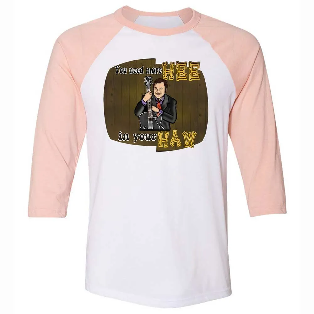 Unisex 3/4 Baseball Tee - 7KDB7RMN - White/Heather Peach - 5