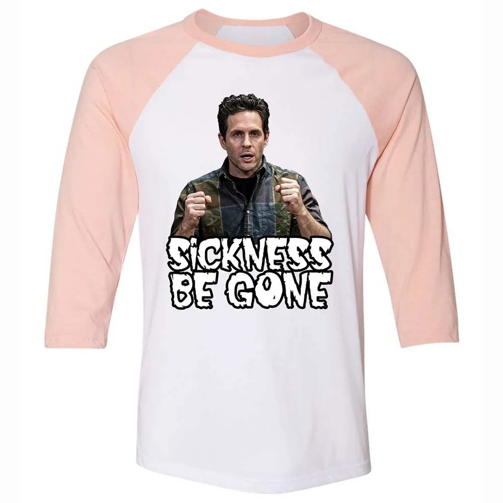 Unisex 3/4 Baseball Tee - MZ2K7ZK8 - White/Heather Peach - 5