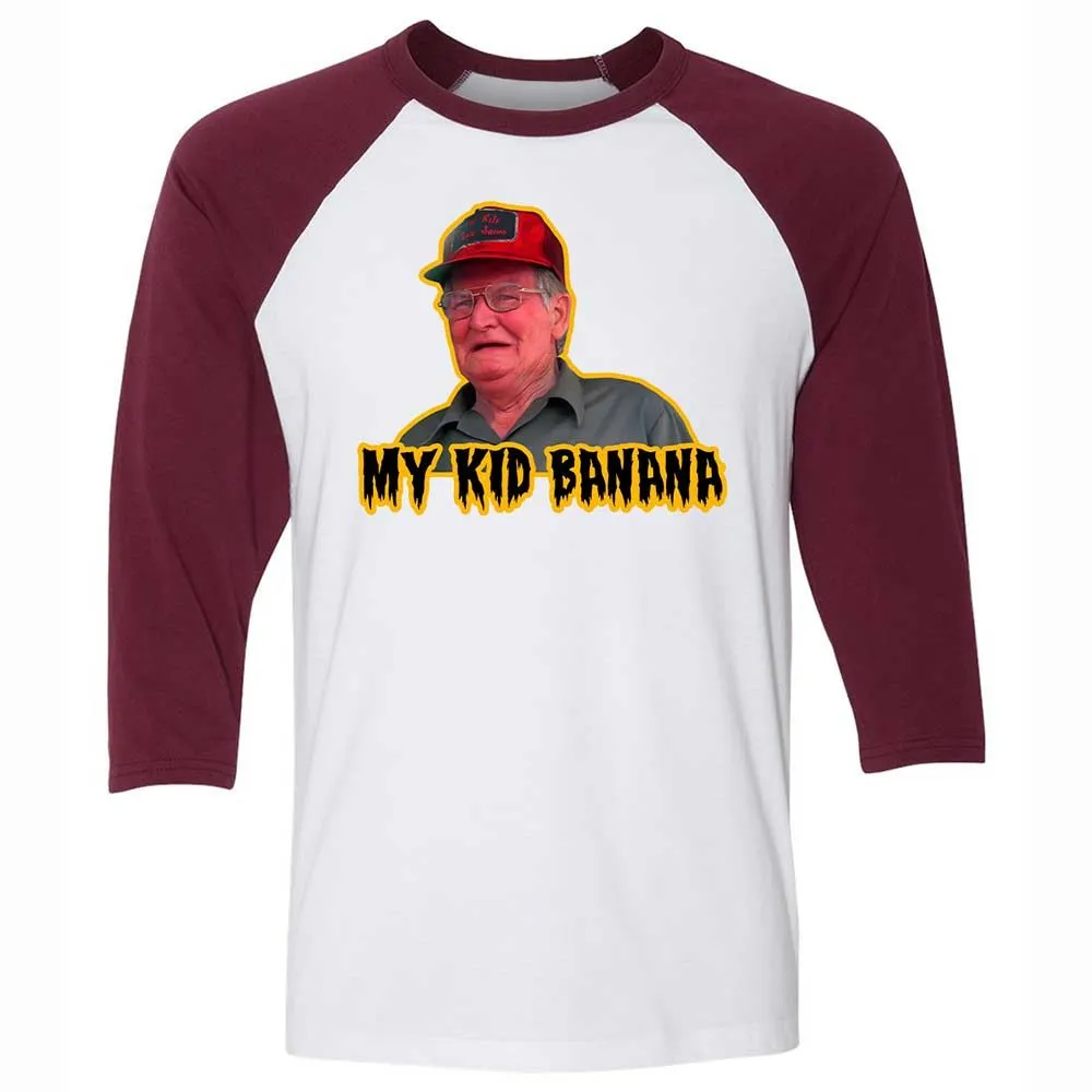 Unisex 3/4 Baseball Tee - 3DXSA3MV - White/Maroon - 7